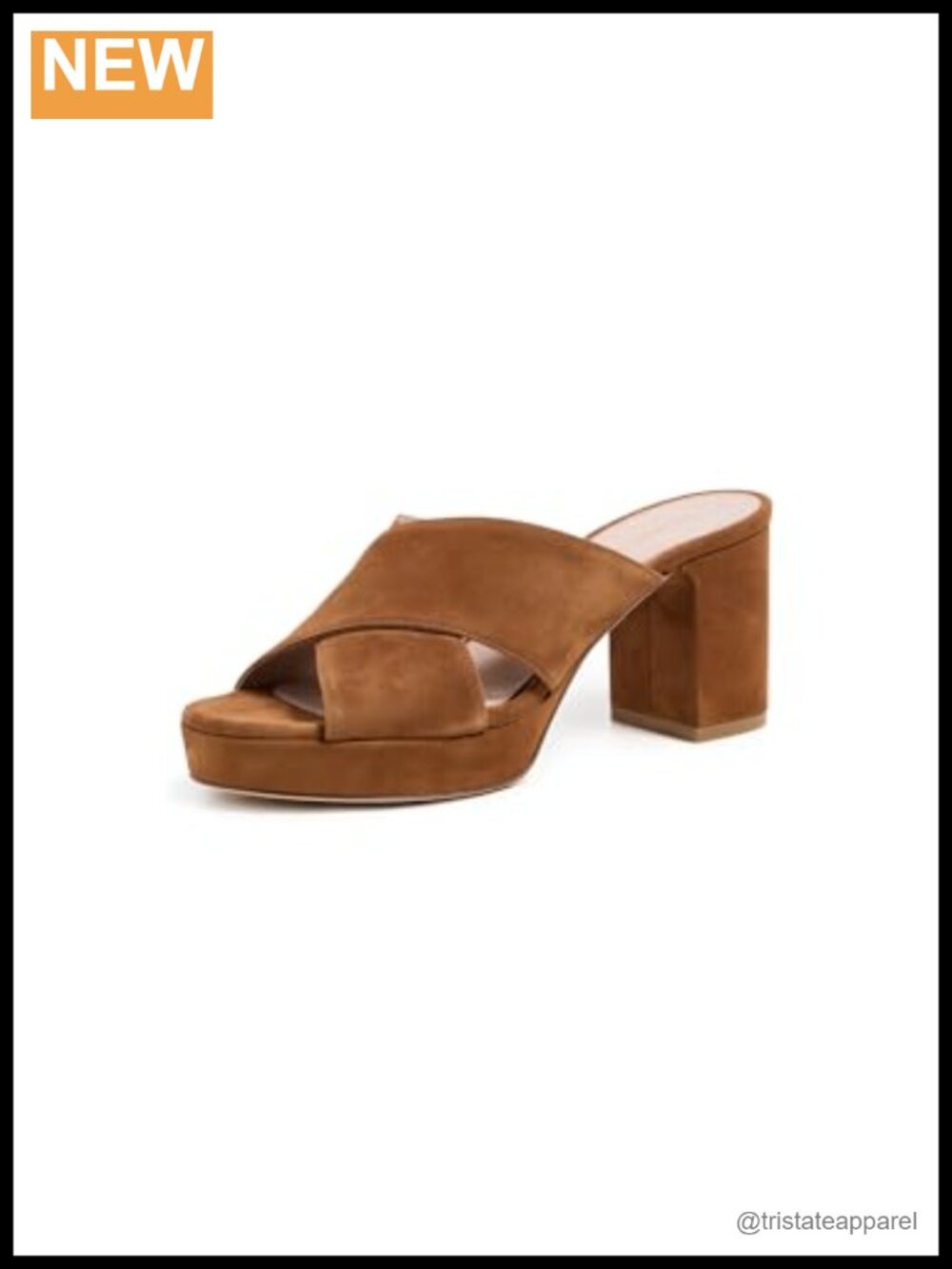 Suede Platform Slide Sandals Open Toe Ankle Strap Slip On